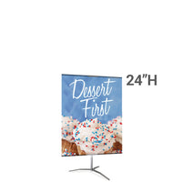 Large Classic Banner Silver Stand Travel Base