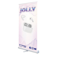 33.5 In. Cinch Retractable Banner Stand - 80"H Super Flat Vinyl Graphic Package