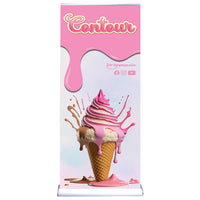 33.5 In. Contour Retractable Banner Super Flat Vinyl Graphic Package