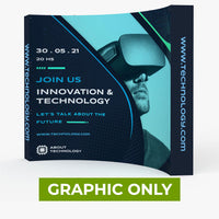  - GRAPHIC ONLY - 10ft Curved Velcro Fabric Pop Up Display - Replacement Graphic