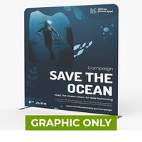  - GRAPHIC ONLY - 8ft Straight Tension Fabric Display - Replacement Graphic