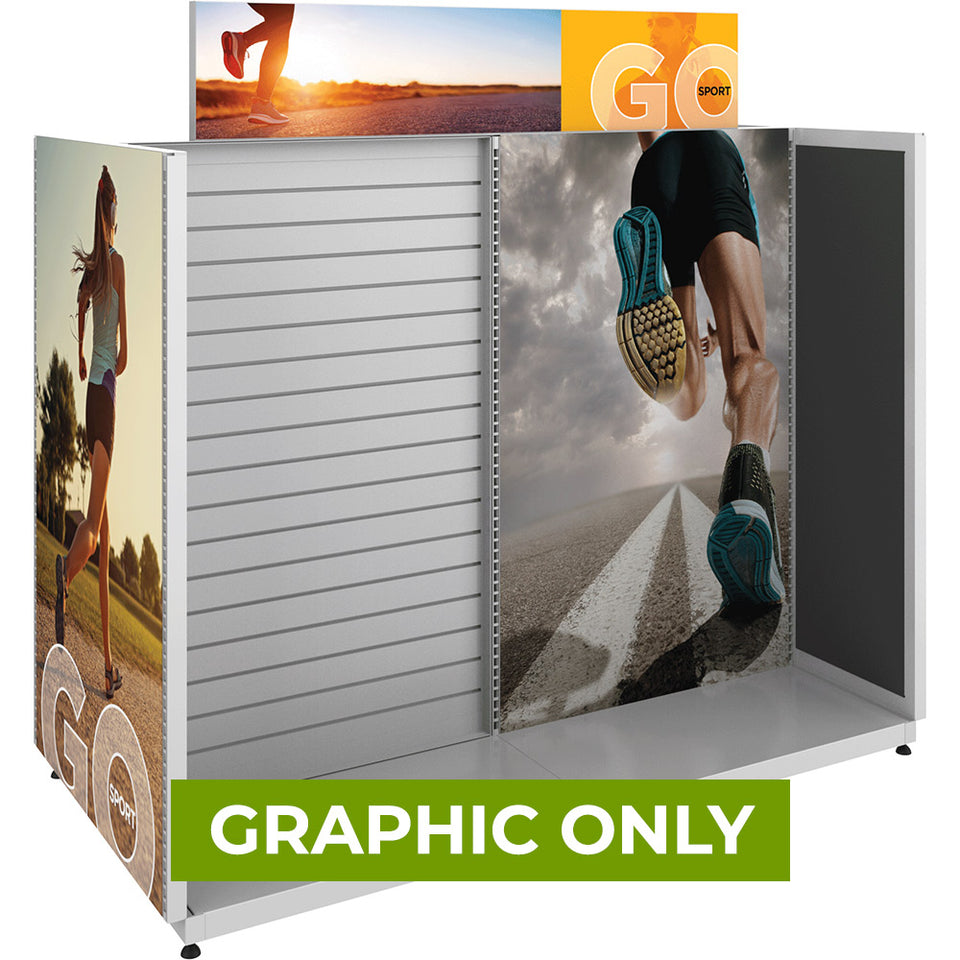 GRAPHIC ONLY - MODIFY Gondola with Double Sided Slatwall panel - 76.5