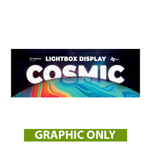 GRAPHIC ONLY BACKLIT - 20ft. x 7.5ft SEG Fabric Pop Up Cosmic Lightbox Display
