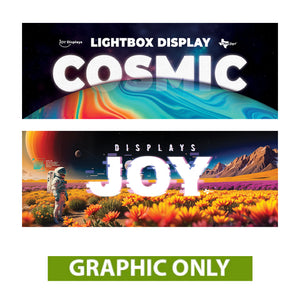 GRAPHIC ONLY BACKLIT - 20ft. x 7.5ft SEG Fabric Pop Up Cosmic Lightbox Display