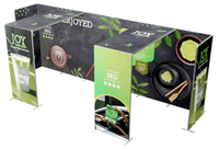 20ft x 7.4ft Overjoyed SEG Double-Sided Display Twin Bridges & 3ft Side Panels - H