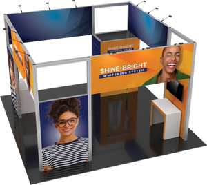 20X20 Trade Show Exhibit - Island Booth Hybrid Pro 18B