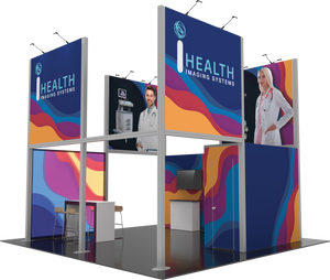 20X20 Trade Show Exhibit - Island Booth Hybrid Pro 19B