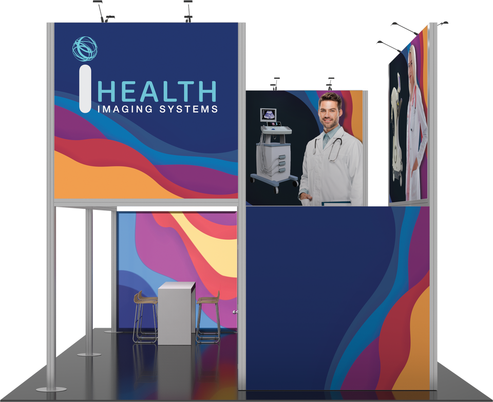 20X20 Trade Show Exhibit - Island Booth Hybrid Pro 19B