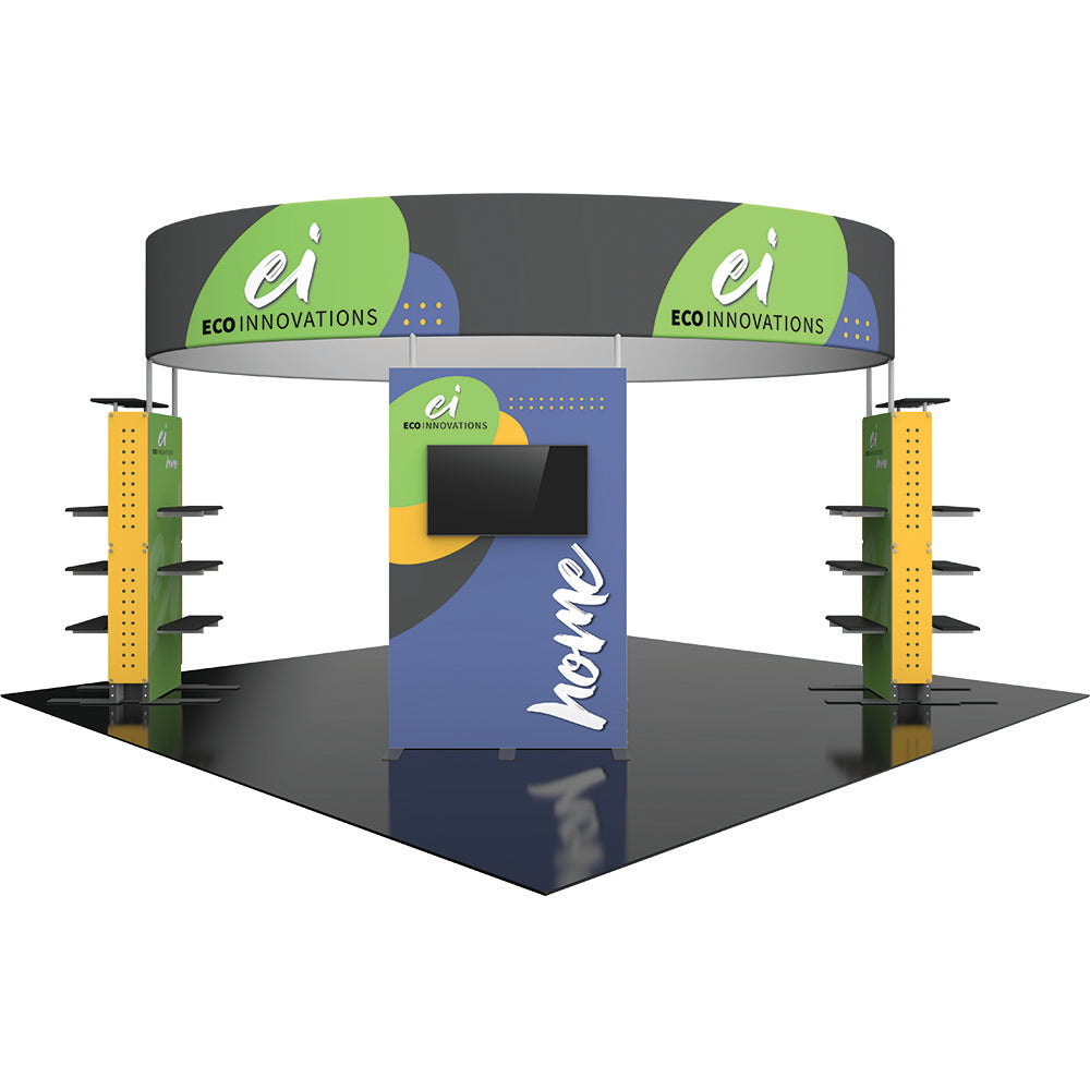 20X20 Trade Show Exhibit - Island Booth Hybrid Pro 32 – Joy Displays
