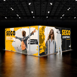 BACKLIT - 20 x 20 SEGO Modular Double-Sided Lightbox Display Configuration I