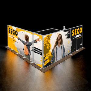 BACKLIT - 20 x 20 SEGO Modular Double-Sided Lightbox Display Configuration I