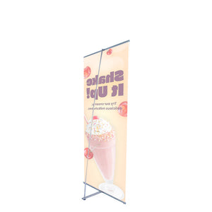 L Banner Stand 24 In. X 72 In. SUPER FLAT Graphic Package (Stand & Graphic)