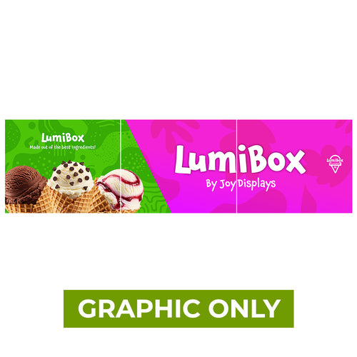GRAPHIC ONLY - LUMIBOX  Lightbox 30ft X 8ft - Replacement Graphic