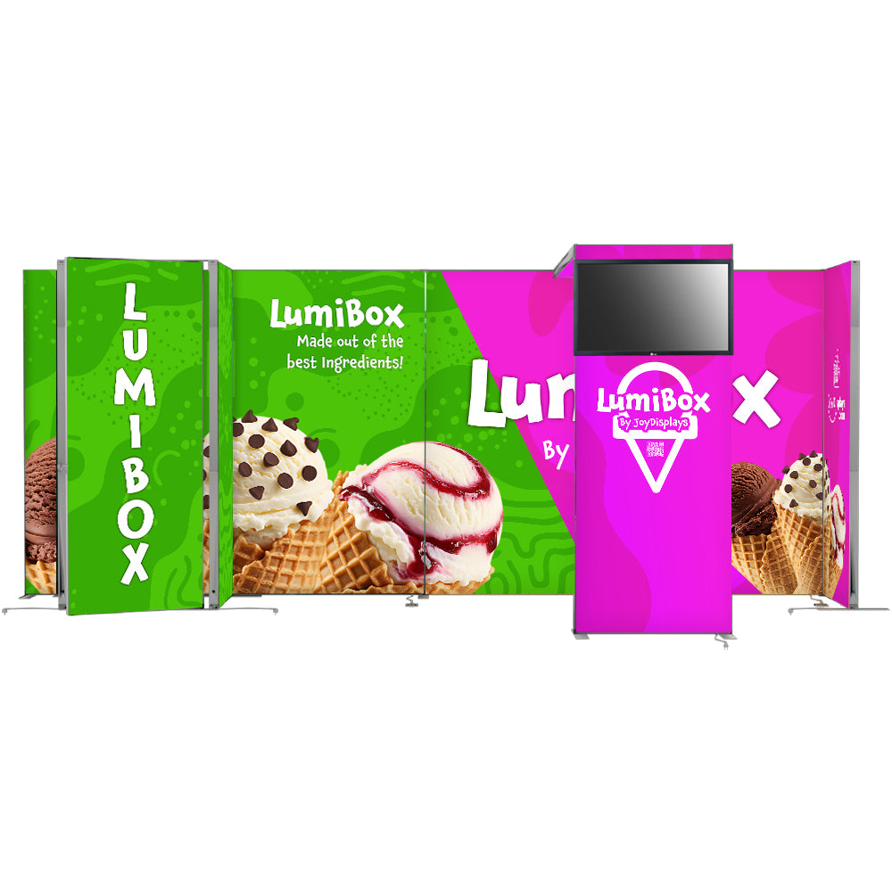 LUMIBOX Lightbox 20ft X 8ft Configuration C - Modular Exhibit