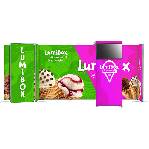 LUMIBOX Lightbox 20ft X 8ft Configuration C - Modular Exhibit