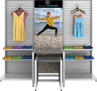 MODIFY Two Slatwall Stands - 110"W x 96"H - Product Display with Graphics
