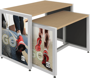 MODIFY Nesting Table 01 - 56"W x 36"H - Product Display with Graphics