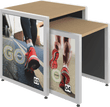 Load image into Gallery viewer, MODIFY Nesting Table 03 - 34&quot;W x 36&quot;H - Product Display with Graphics