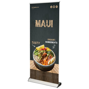 33.5 In. Maui Retractable Banner Super Flat Vinyl Graphic Package