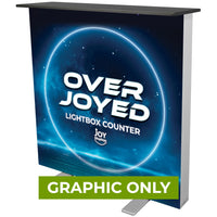  - GRAPHIC ONLY - Backlit 3x3 Overjoyed SEG Lightbox Counter - Single Sided - Replacement Graphic