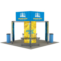 23ft x 22ft Origami SEG Truss Island Exhibit - C - 30x30 Trade Show Booth