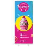 31.5 In. Overjoyed Retractable - 80"H Super Flat Vinyl Graphic Package