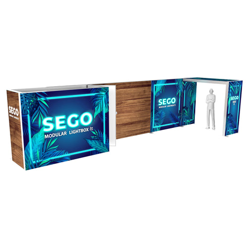 BACKLIT - 30 x 10 SEGO Exhibit with Storage Room - Configuration P30