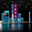 Load image into Gallery viewer, BACKLIT - 20X20 SEGO Trade Show Booth Double-Sided Lightbox - Configuration Q2