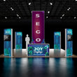 Load image into Gallery viewer, BACKLIT - 20X20 SEGO Trade Show Booth Double-Sided Lightbox - Configuration Q2