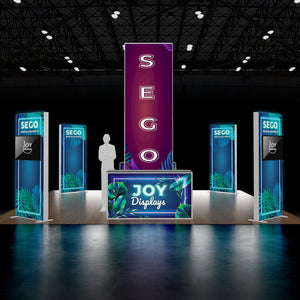 BACKLIT - 20X20 SEGO Trade Show Booth Double-Sided Lightbox - Configuration Q2