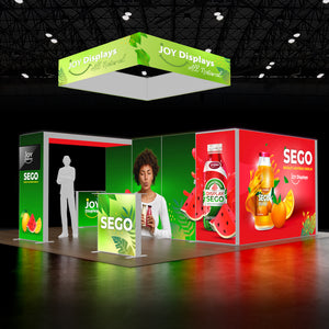 BACKLIT - 20X20 SEGO Trade Show Booth Double-Sided Lightbox - Configuration Q3