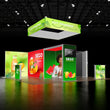 Load image into Gallery viewer, BACKLIT - 20X20 SEGO Trade Show Booth Double-Sided Lightbox - Configuration Q3