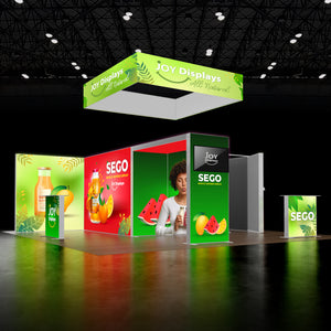 BACKLIT - 20X20 SEGO Trade Show Booth Double-Sided Lightbox - Configuration Q3