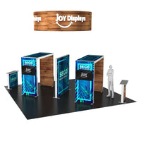 BACKLIT - 20X20 SEGO Trade Show Booth Double-Sided Lightbox - Configuration Q5