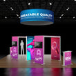 Load image into Gallery viewer, BACKLIT - 20X20 SEGO Trade Show Booth Double-Sided Lightbox - Configuration Q5