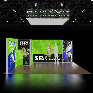 BACKLIT - 20X20 SEGO Backlit Exhibit with Storage Room - Configuration Q