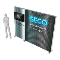 BACKLIT - 10ft X 7.4ft SEGO Backlit Exhibit with TV Mount - Configuration R10