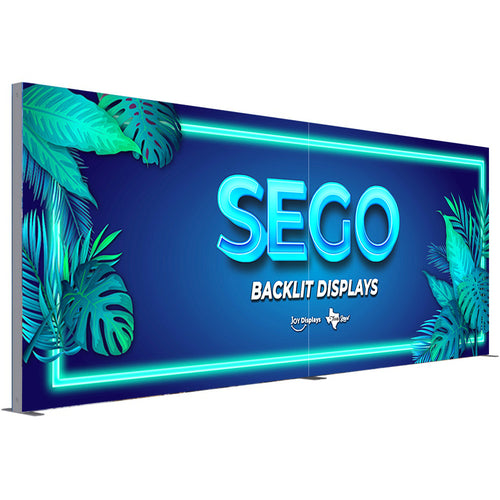 BACKLIT - 20ft x 7.4ft SEGO Modular Double-Sided Lightbox Display Configuration A
