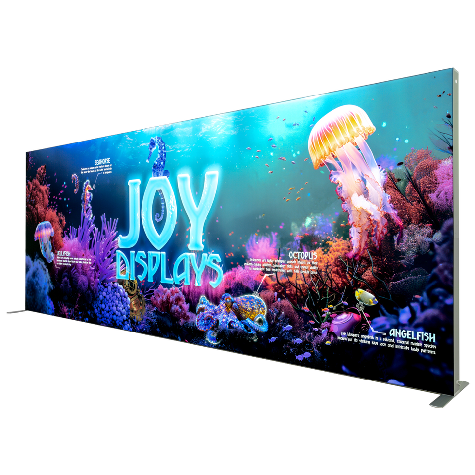 BACKLIT - 20ft x 7.4ft SEGO Modular Seamless Lightbox Display