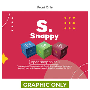 GRAPHIC ONLY SNAPPY Backlit 8ft width Pop-up Display