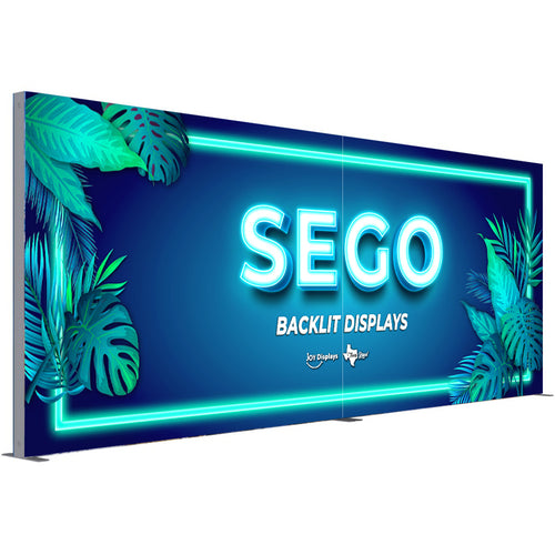 BACKLIT - 20ft x 7.4ft SEGO Modular Double-Sided Lightbox Display Configuration A
