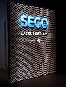 BACKLIT - 6.5ft x 7.4ft SEGO Modular Double-Sided Lightbox Display