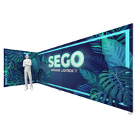 BACKLIT Exhibit - 20ft x 7.4ft SEGO Lightbox L-Shape Exhibit - Configuration H2