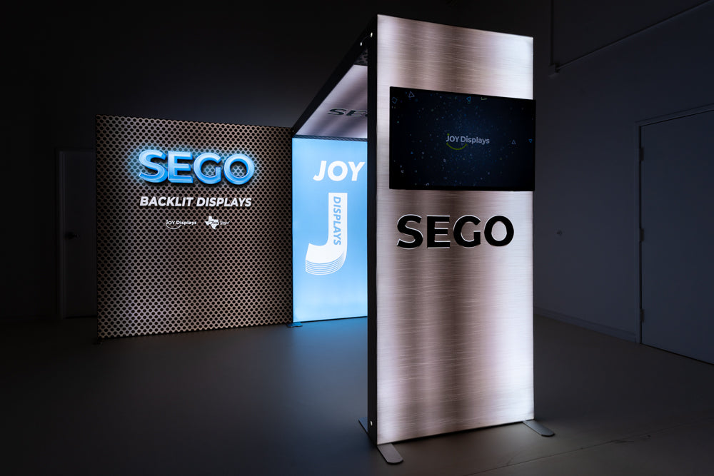 BACKLIT - 10ft X 7.4ft SEGO Modular Double-Sided Lightbox Display Conf ...