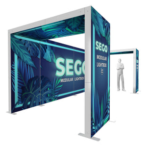 BACKLIT - 20ft x 7.4ft SEGO Trade Show Booth Double-Sided Lightbox - Configuration Z