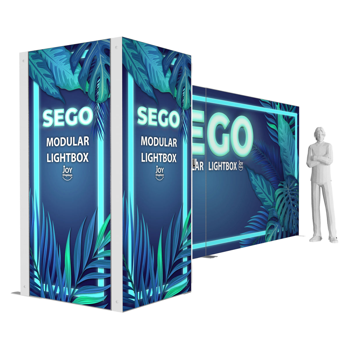 Sego Begono BACKLIT Displays - 20ft SEGO Trade Show Booth with Storage Room - Conf ...