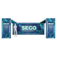 BACKLIT - 20ft x 7.4ft SEGO Trade Show Booth Double-Sided Lightbox - Configuration Z