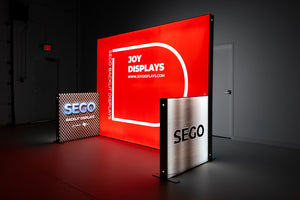 BACKLIT - 10ft x 7.4ft SEGO Modular Double-Sided Lightbox Display Configuration E