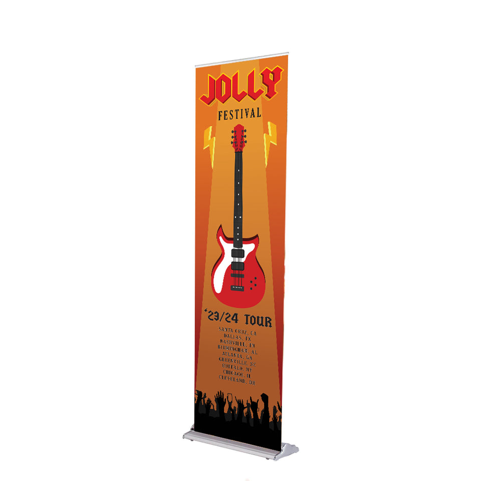 24 In. Jolly Retractable Banner Super Flat Graphic Package