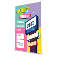 60 In. SilverStep Retractable Banner Super Flat Vinyl Graphic Package